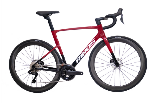RINOS Carbon Road Bike Odin7.1 Shimano Ultegra Di2 Red XS with carbon wheels – 24 speeds