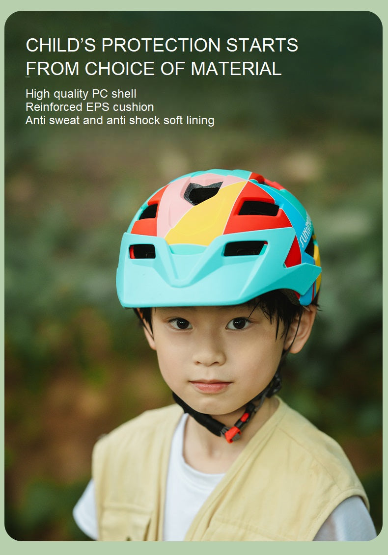 Sunrimoon Children Kids Helmet Lightweight with LED light