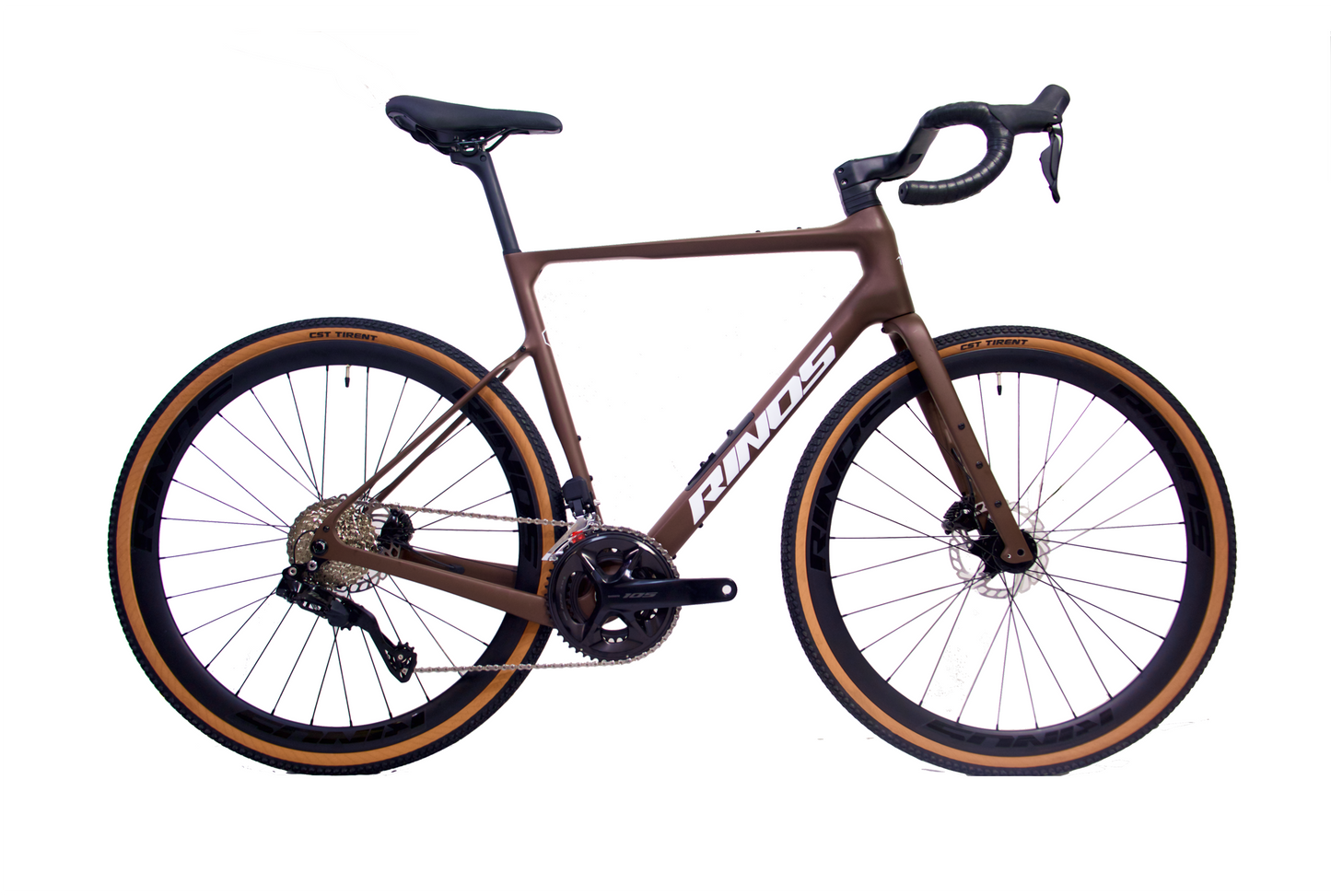 RINOS Carbon Gravel Bike Sandman8.0 Shimano 105 Di2 Coffee