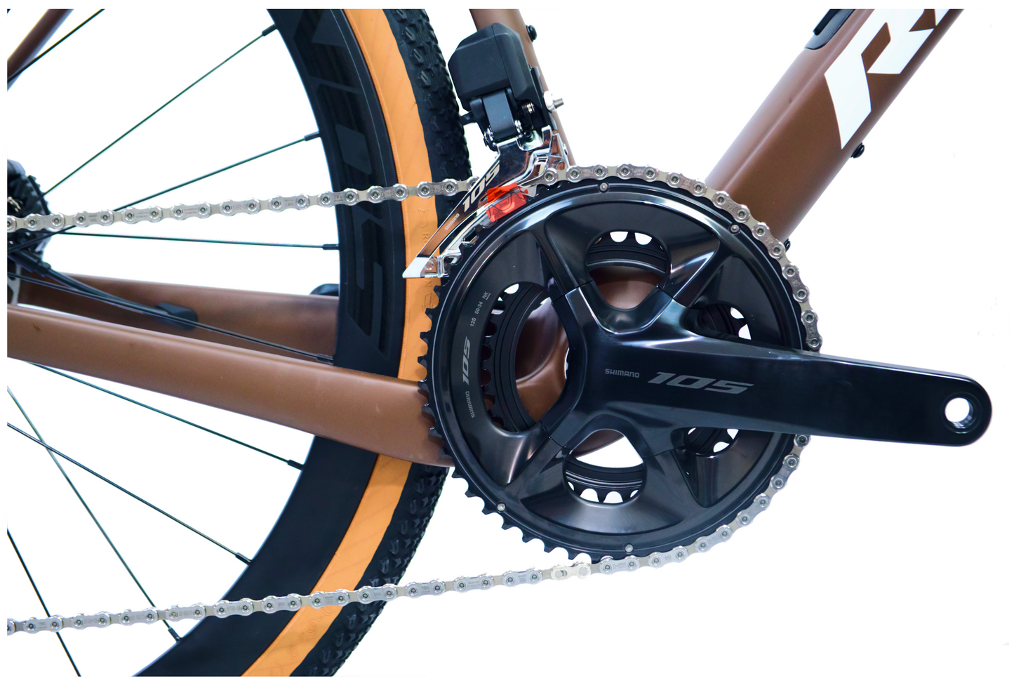 RINOS Carbon Gravel Bike Sandman8.0 Shimano 105 Di2 Coffee