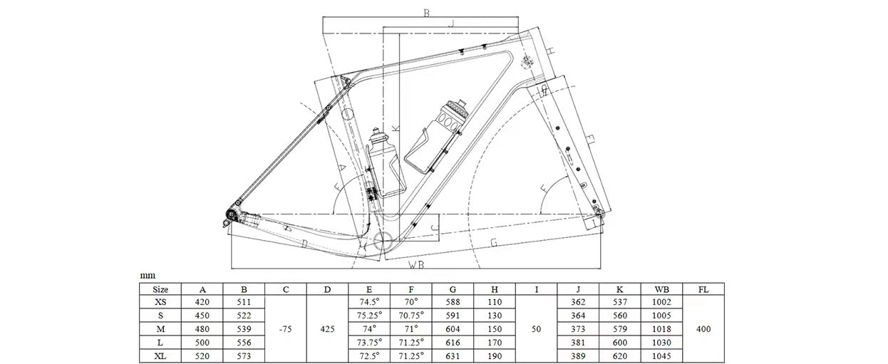 RINOS Frame set with fork seatpost handlebar carbon fiber T800